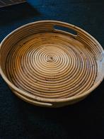 Rieten dienblad, Ophalen, Gebruikt, Schaal, Rond