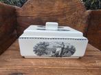Koekdoos landschap zwart Société ceramique Maastricht, Antiek en Kunst, Antiek | Servies los, Ophalen of Verzenden