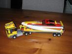 lego 4643 vrachtwagen met aanhanger en boot met instructie, Ophalen of Verzenden, Zo goed als nieuw, Lego