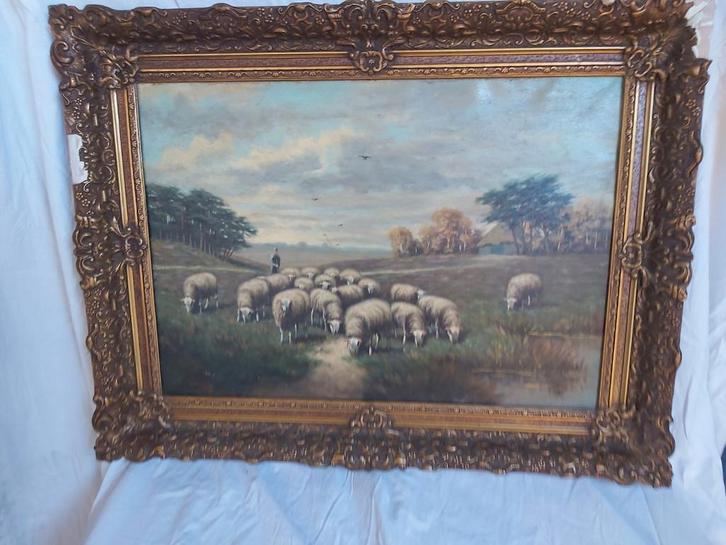 Schilderij van D.B Sluiter., Antiek en Kunst, Kunst | Schilderijen | Klassiek, Ophalen