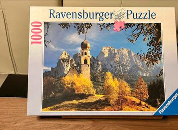 Ravensburger 1000. Zuid-Tirol kerk. 3+1 gratis beschikbaar voor biedingen