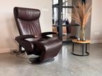 Leolux relaxstoel met vibratiemassage, leer, Huis en Inrichting, Fauteuils, Leolux, Leolux, Modern klassiek jori pode rolf benz