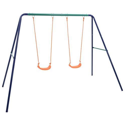 Schommelset met 2 zitjes staal €124, Tuin en Terras, Tuinmeubel-accessoires, Nieuw, Ophalen of Verzenden