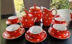 Antiek jaren '30 stippen polkadot servies- Sarreguemines!, Antiek en Kunst, Ophalen of Verzenden