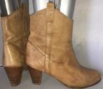 Bruine geheel leren COWBOY enkel laarzen maat 40, Bruin, Lage of Enkellaarzen, Ophalen of Verzenden, Gedragen