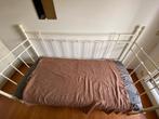 Wit metalen kinderbed, Ophalen, 85 tot 100 cm, Zo goed als nieuw, Lattenbodem