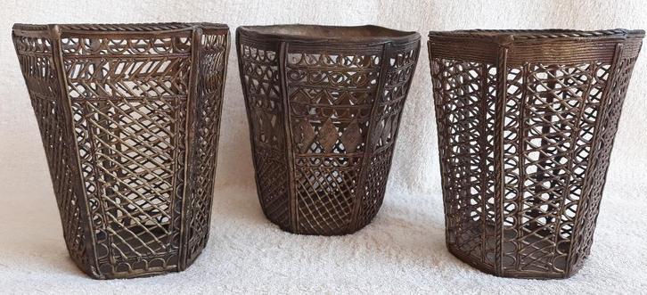 3 open bronzen Dhokra kommen (India) uit midden 20e eeuw, Antiek en Kunst, Kunst | Niet-Westerse kunst, Ophalen of Verzenden