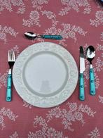 9 creme borden Quadrifoglio, Huis en Inrichting, Keuken | Servies, Gebruikt, Ophalen of Verzenden, Bord(en), Overige stijlen