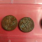 duiten Holland 1735, 1744, 1750 en 1750 met groter muntplaat, Postzegels en Munten, Munten | Nederland, Setje, Overige waardes