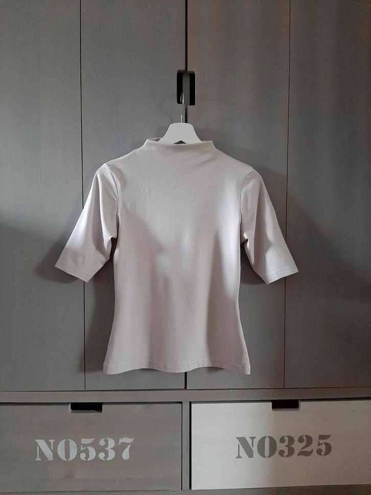 Mooie top/shirt Port Lavande zand maat S als Nieuw!, Kleding | Dames, Tops, Zo goed als nieuw, Maat 36 (S), Beige, Korte mouw
