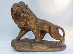 Groot Art Deco beeld leeuw bronslook 45 cm, Antiek en Kunst, Ophalen of Verzenden