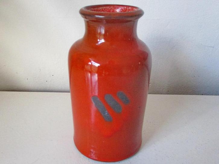 Vintage Vaas fel oranje keramiek Voedingsbond FNV, Antiek en Kunst, Antiek | Keramiek en Aardewerk, Ophalen of Verzenden