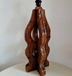 Houten Brutalist Lampvoet - Handgemaakt & Uniek, Ophalen