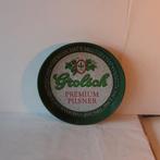 Grolsch bier dienblad rond groen origineel vintage retro, Verzamelen, Biermerken, Ophalen of Verzenden, Gebruikt, Overige typen