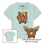 WILDNATURE Baby T-Shirt-PAARD-100% BIOKATOEN 6 t/m 36 maand, Verzenden, Nieuw
