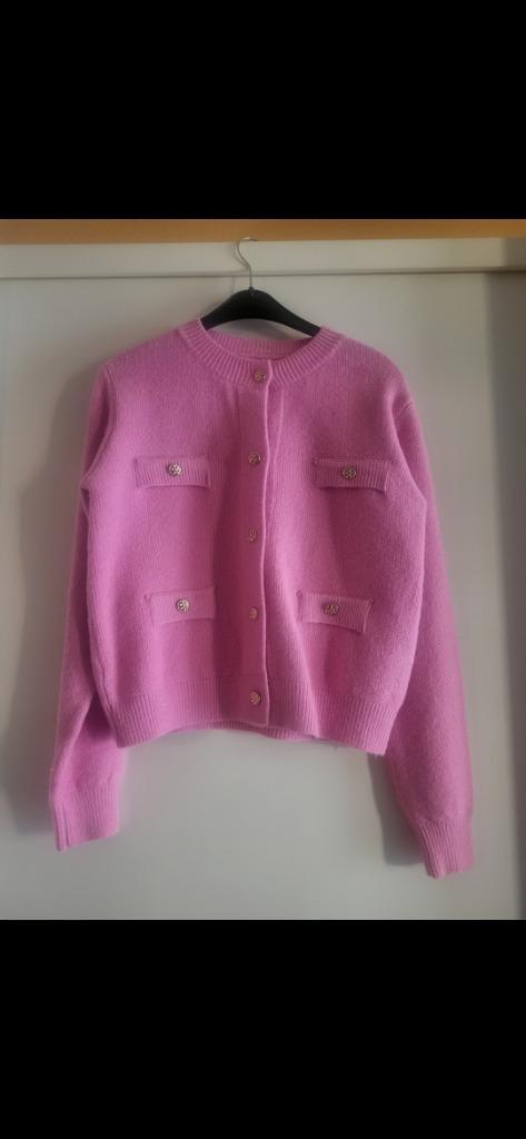 Prachtig roze vestje/trui/top nieuw maat M/L gouden knopen, Kleding | Dames, Truien en Vesten, Nieuw, Maat 38/40 (M), Roze, Ophalen