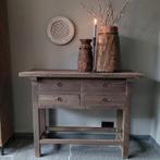 Sidetable landelijk driftwood sober stoer nieuw Jober Wonen, Ophalen, 100 tot 150 cm, Nieuw, 25 tot 50 cm