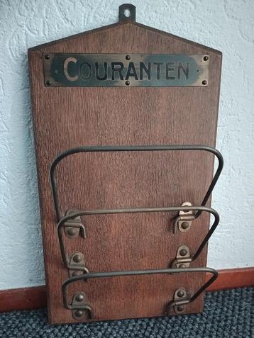 vintage eiken houten houder voor Couranten, krantenhouder beschikbaar voor biedingen