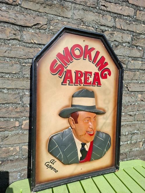 authentiek houten pubbord Smoking Area, Antiek en Kunst, Curiosa en Brocante, Ophalen of Verzenden