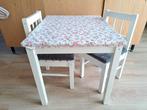Kindertafel met 2 stoeltjes, Kinderen en Baby's, Kinderkamer | Tafels en Stoelen, Ophalen, Gebruikt, Tafel(s) en Stoel(en)