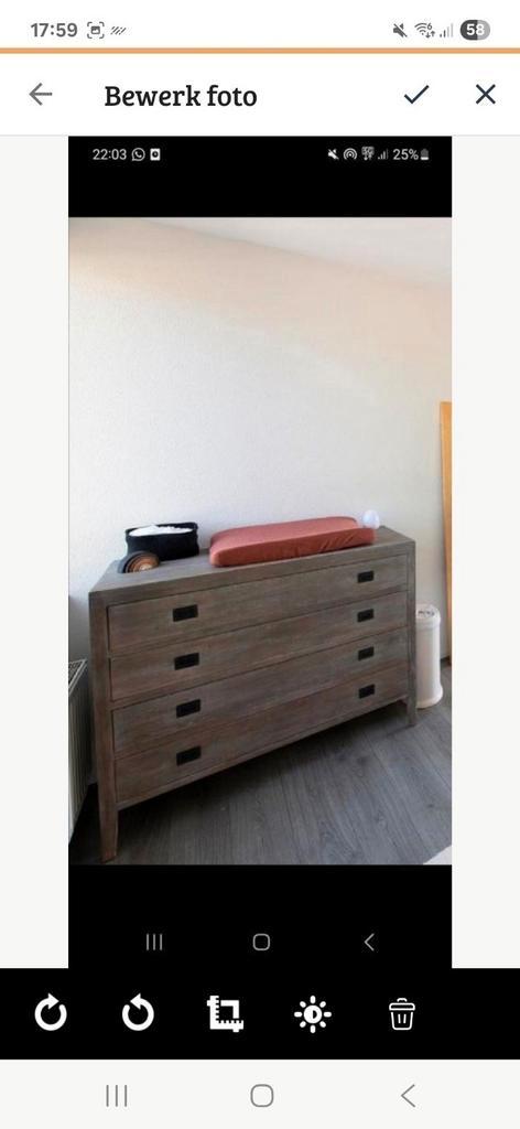 Commode ladekast Goossens massief grenenhout 100hx120bx50d, Kinderen en Baby's, Kinderkamer | Complete kinderkamers, Zo goed als nieuw