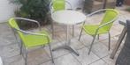 Bistro tuinset - 3 stoelen en ronde tafel, Tuin en Terras, Tuinsets en Loungesets, Ophalen, 3 zitplaatsen, Aluminium, Zo goed als nieuw