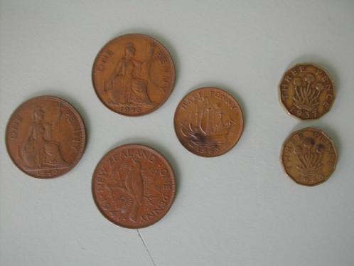 Bronzen munten Groot Brittanié, Postzegels en Munten, Munten | Europa | Niet-Euromunten, Losse munt, Overige landen, Ophalen of Verzenden