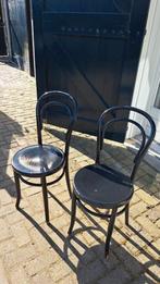 Antieke houten Fischel bistro weense café stoeltjes, Ophalen