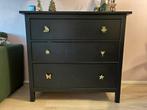 IKEA Hemnes kast/commode - zwart, Overige materialen, Gebruikt, Met lade(s), 25 tot 50 cm