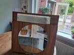 Vintage kaptafel spiegel met verlichting, Huis en Inrichting, Ophalen, Minder dan 50 cm, Gebruikt, Rond