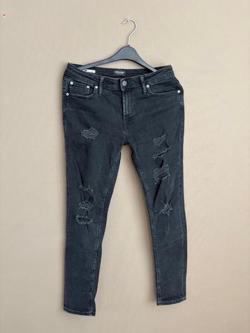 Jack & Jones Skinny Fit / Liam zwarte heren spijkerbroek beschikbaar voor biedingen