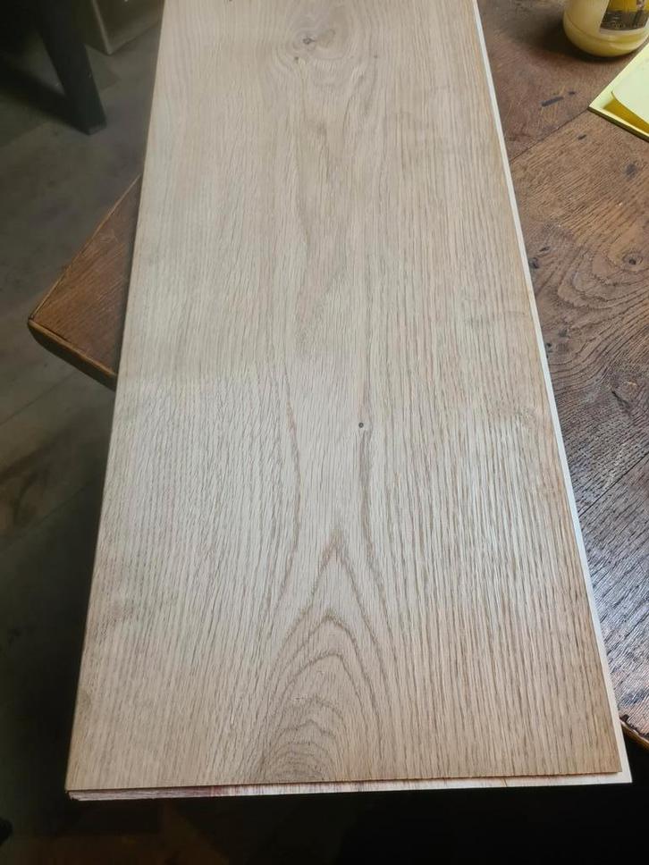 Eiken houten vloer, toplaag, restant! 43m2, 50,- per m2, Doe-het-zelf en Verbouw, Platen en Panelen, Nieuw, Hout, Ophalen of Verzenden