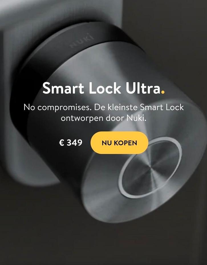 Nuki Ultra Smart lock met Nuki Keypad 2. slim slot+ cilinder, Doe-het-zelf en Verbouw, Hang- en Sluitwerk, Nieuw, Slot, Ophalen of Verzenden