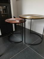 2 leuke bijzet tafels/salontafel, Huis en Inrichting, Tafels | Salontafels, Ophalen, 50 tot 100 cm, Rond, 50 tot 100 cm
