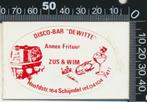 Sticker: Disco Bar De Witte - Schijndel, Verzamelen, Stickers, Ophalen of Verzenden