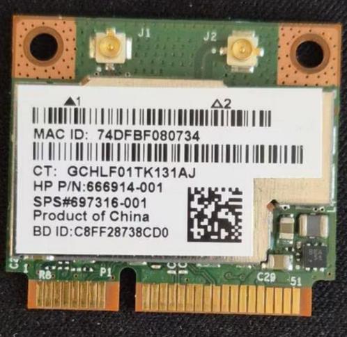 BroadCom Half Mini PCIe PCI-express Wifi en BlueTooth, Computers en Software, Netwerkkaarten, Zo goed als nieuw, Intern, Ophalen of Verzenden