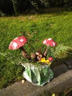 Leuke paddenstoelen decoratie voor op terras en tuin, Tuin en Terras, Tuinbeelden, Ophalen of Verzenden, Zo goed als nieuw, Beton