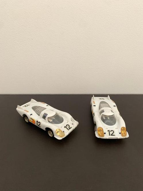 Vintage Porsche 917 SCALEXTRIC Elektrische Auto's x2, Antiek en Kunst, Antiek | Speelgoed, Ophalen of Verzenden