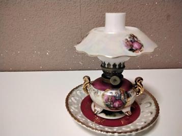 1 x prachtig mooi France  limoges porselein olie lampje  beschikbaar voor biedingen