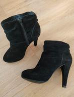 Invito - Zwart leren suède enkellaarsjes - mt 36, Verzenden, Zwart, Schoenen met hoge hakken, Invito