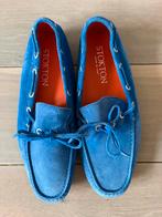 Stokton 41 Italiaans leren suede bootschoenen loafers oranje, Blauw, Instappers, Ophalen of Verzenden, Zo goed als nieuw