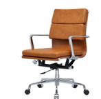 2x Eames stoel Bureaustoel Cognac Leer, Twee, Bruin, Nieuw, Leer