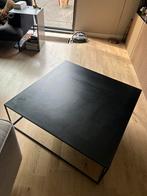 Strakke zwarte salontafel, Huis en Inrichting, Tafels | Salontafels, Ophalen, Gebruikt, Vierkant, 50 tot 100 cm