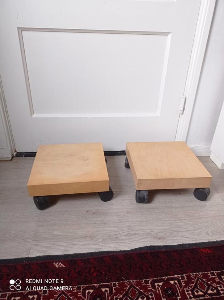 Plantenroller Vierkante Houtinstallatie Pot Caddy Dolly, Ind, Tuin en Terras, Bloempotten, Aardewerk, Tuin, Minder dan 40 cm, Minder dan 25 cm