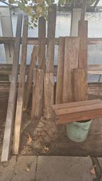 Diverse eikenhouten balken en planken in veschillende maten, Doe-het-zelf en Verbouw, Hout en Planken, Ophalen, Gebruikt, 25 tot 50 mm