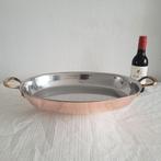 Copper Cook Dikwandige koperen pan ovenschaal braadslee, Ophalen of Verzenden, Zo goed als nieuw, Rvs, Koekenpan of Braadpan