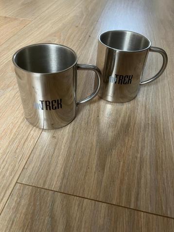 2 metalen myTrek koffie mokken beschikbaar voor biedingen