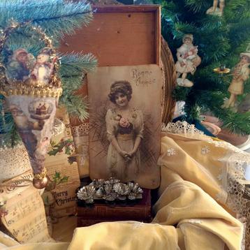 🌲 prachtige Victoriaanse kerst ansichtkaart🌲 beschikbaar voor biedingen