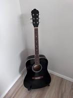 Zwarte gitaar + standaard, Ophalen, Gebruikt, Klassieke of Spaanse gitaar