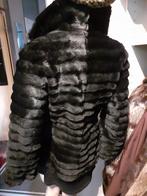 Gitzwarte echte mollen bontjas bont jas bontjasje maat 34/36, Ophalen of Verzenden, Zo goed als nieuw, Maat 34 (XS) of kleiner